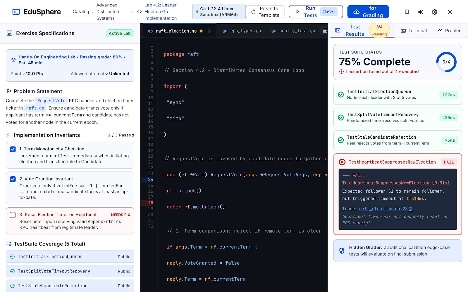 Edusphere Coding Exercise Sandbox Terminal