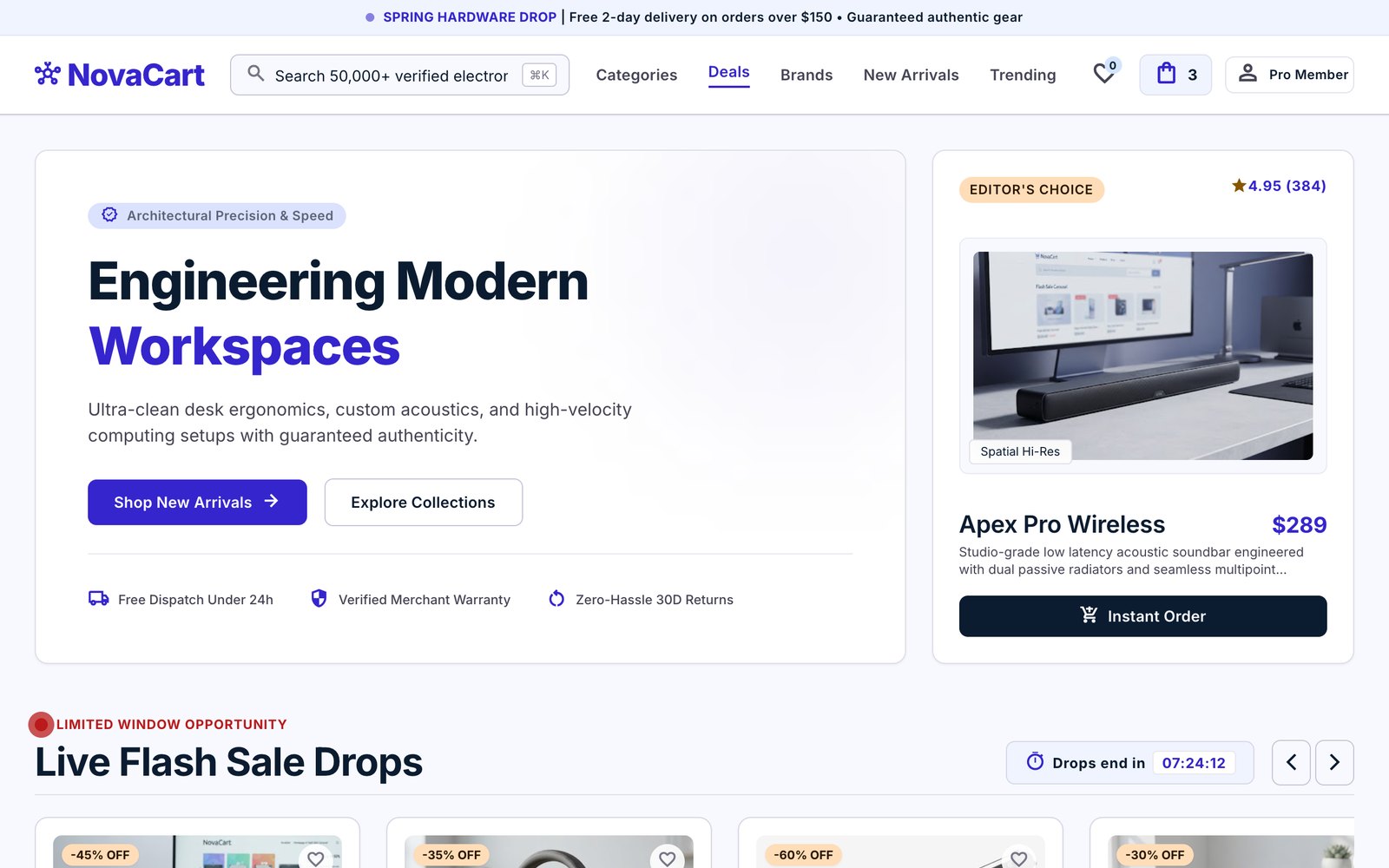 Novacart Homepage Flash Sale Carousel 1