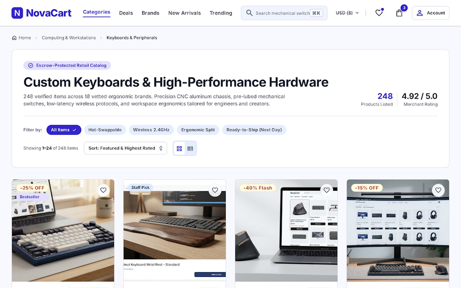Novacart Product Listing Page Plp 4 Column Grid 1