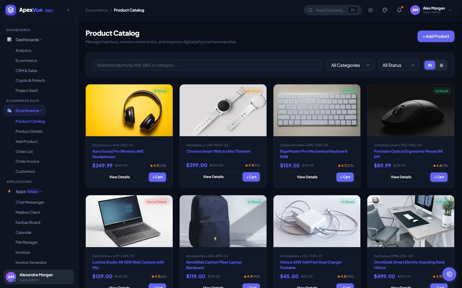 ApexVue Product Catalog and Inventory Management