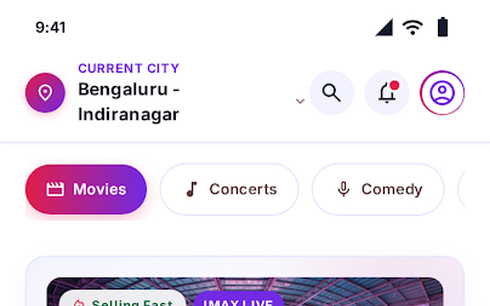 Cinepass Main Entertainment Discovery Feed