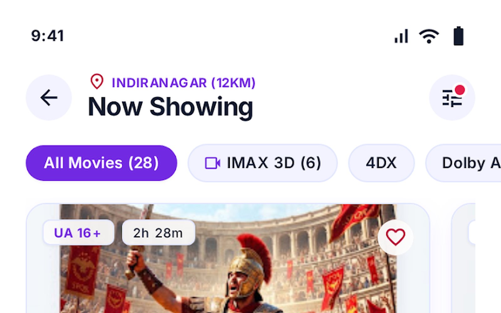 Cinepass Trending Movies Now Showing Carousel