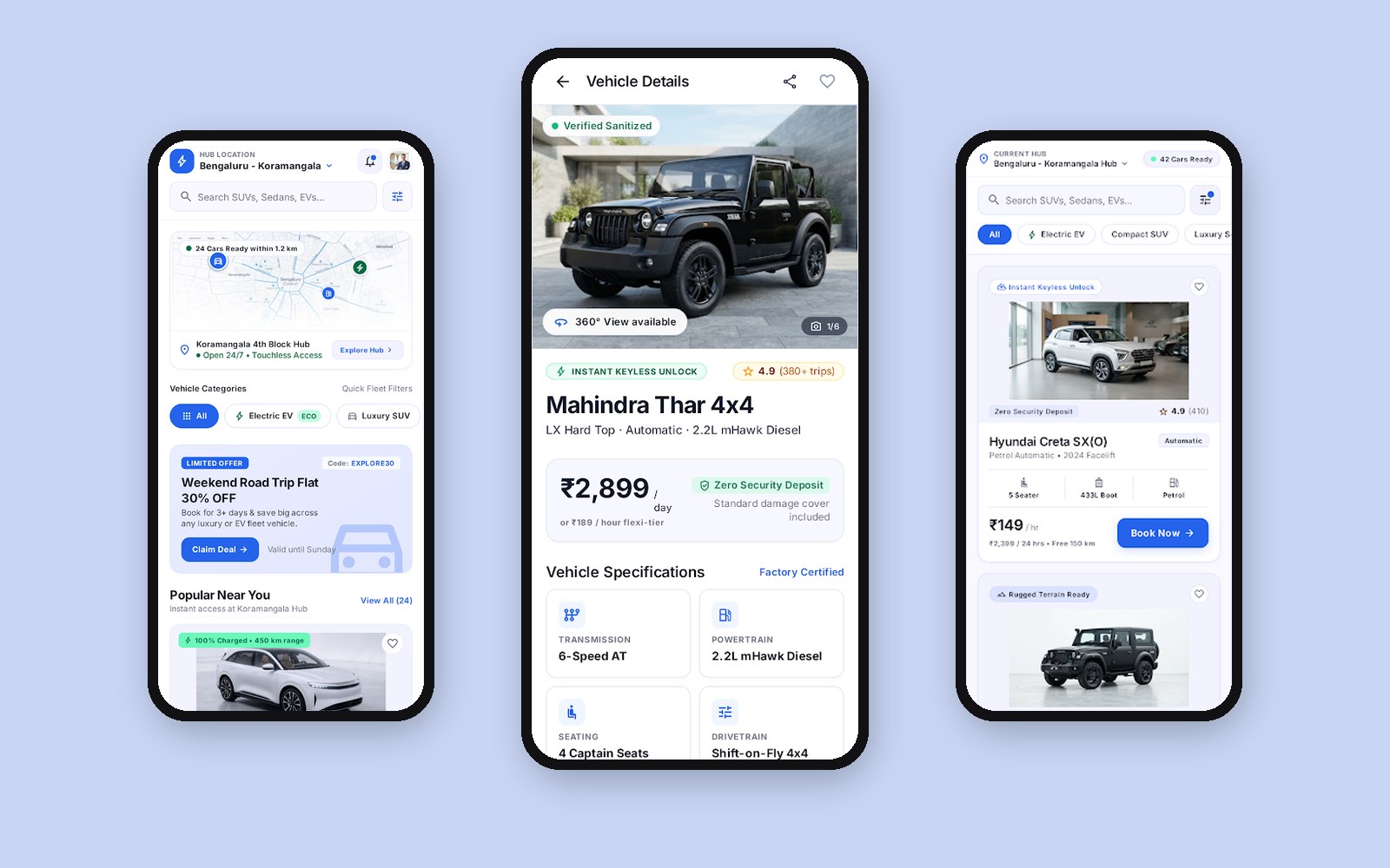 DriveEase — Self-Drive Car Rental iOS UI Kit