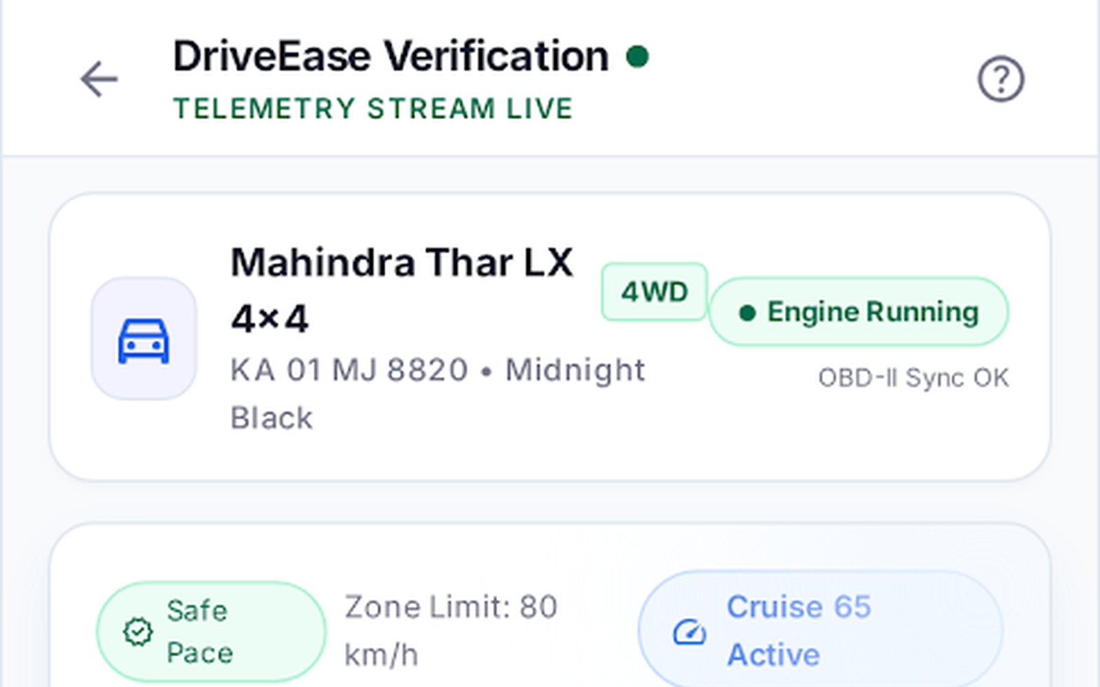 Driveease Mobile Active Trip Live Hud Driving Dashboard