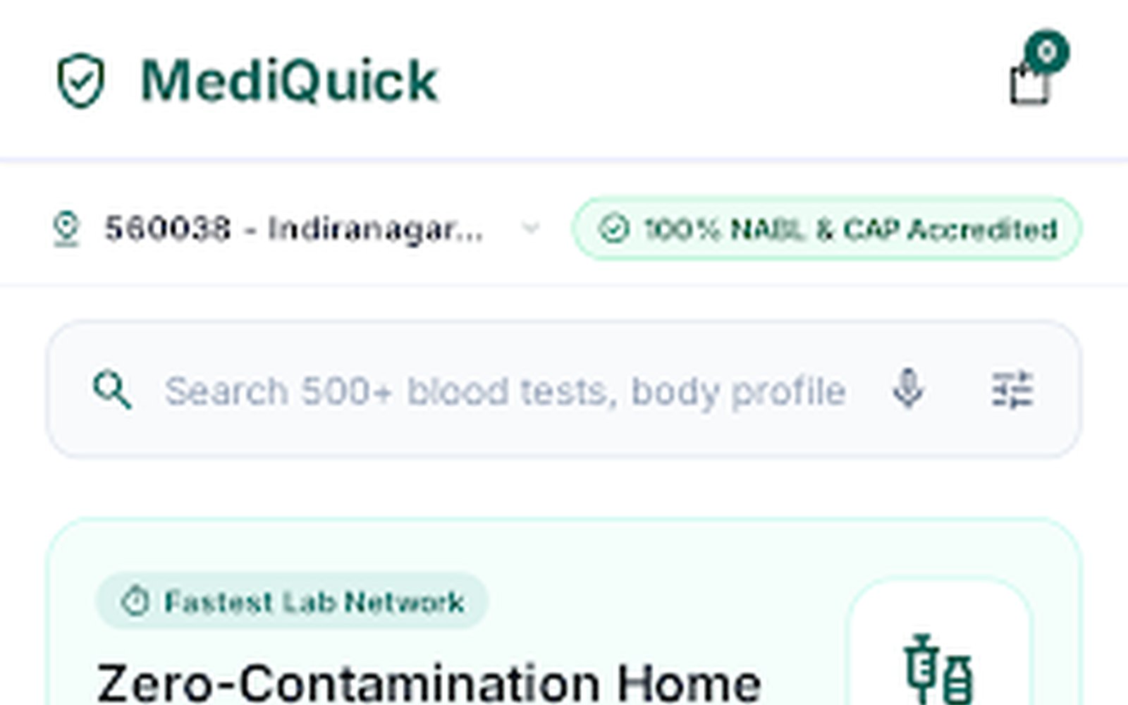 Mediquick Mobile Diagnostic Lab Tests Master Hub