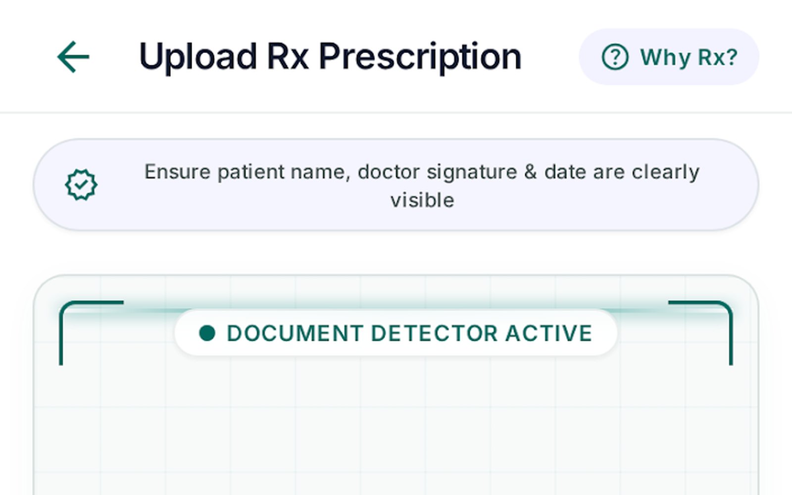 Mediquick Mobile Quick Prescription Camera Uploader Screen