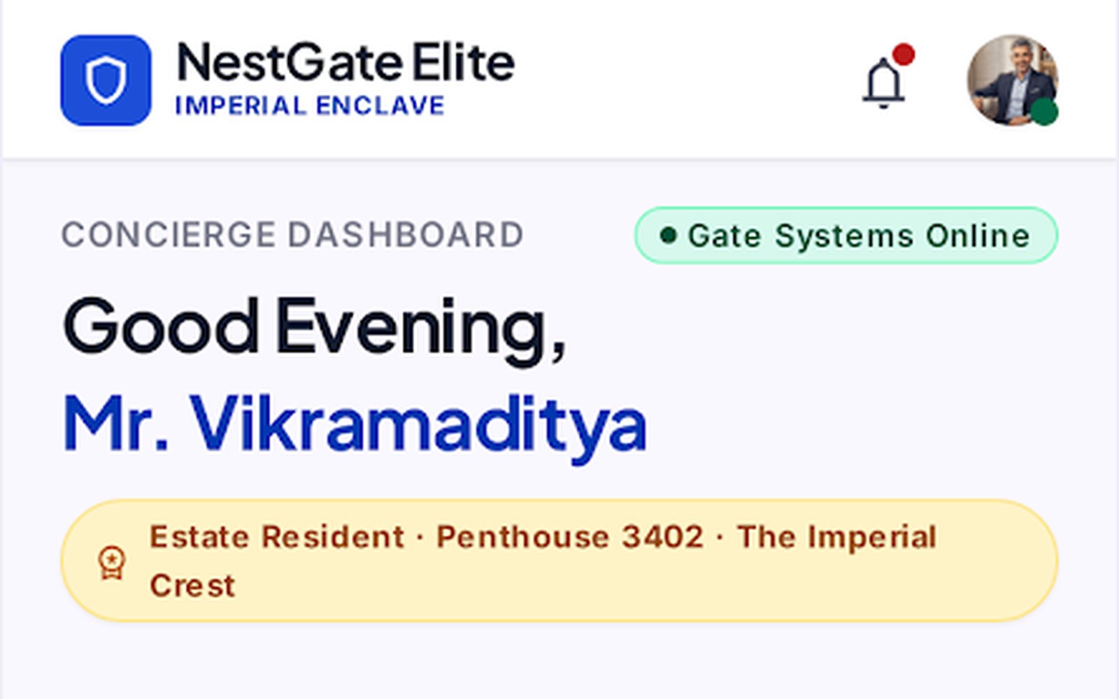 Resident Luxury Home Dashboard 1