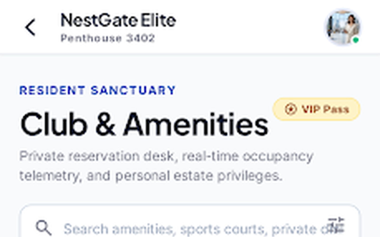 Resident Club Amenities Directory