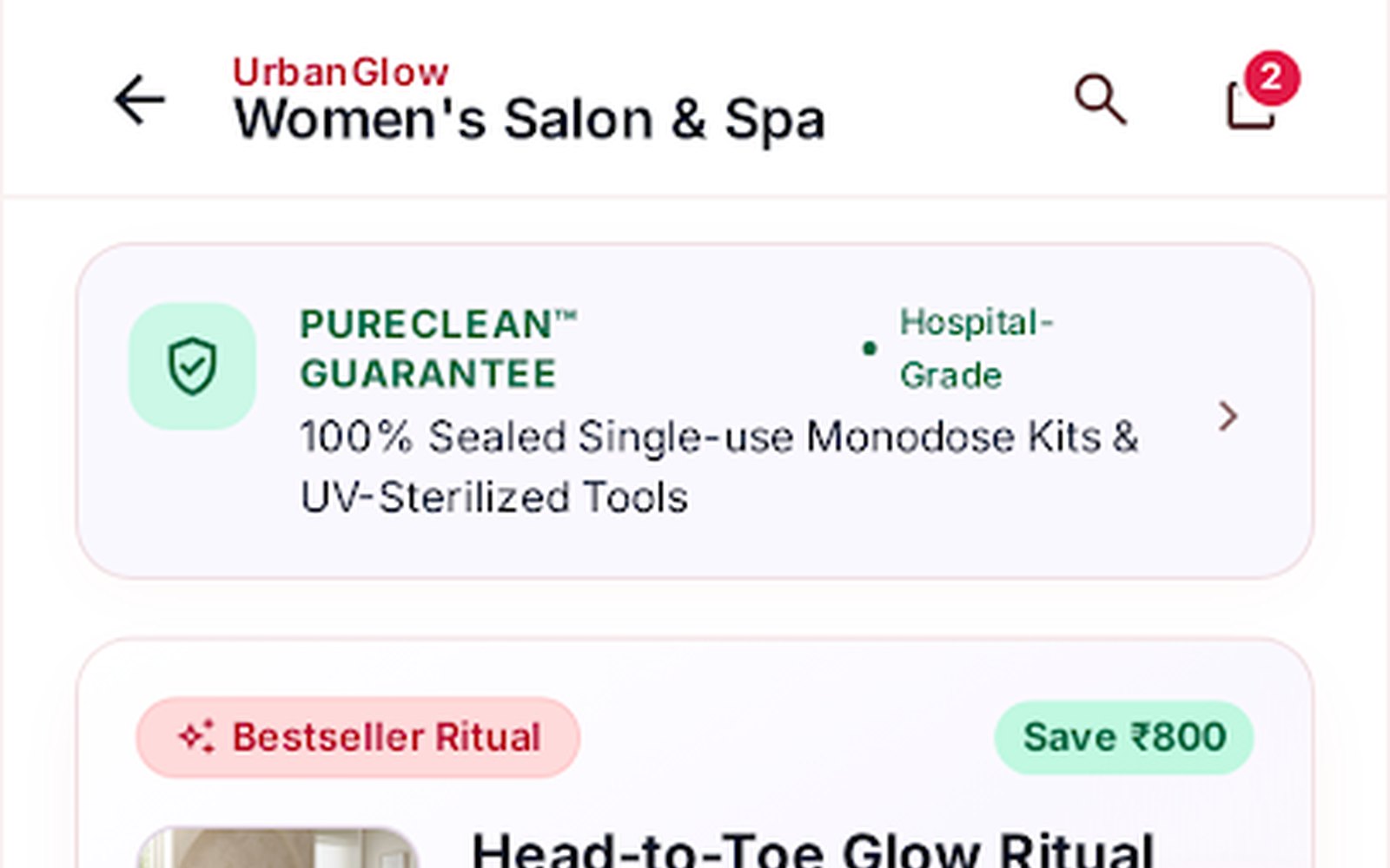 Urbanglow Mobile Women S Salon Category Hub