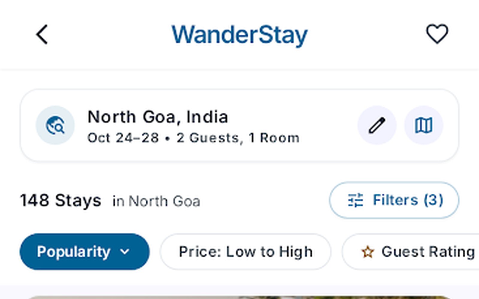 Wanderstay Mobile Hotel Search Results