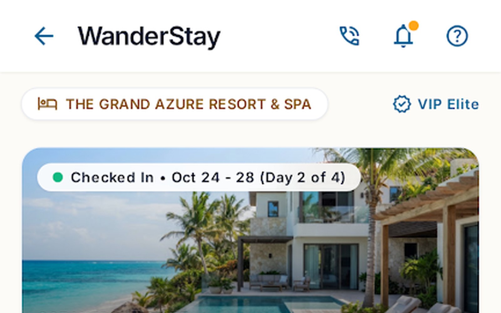 Wanderstay Mobile In Stay Guest Dashboard Room 408